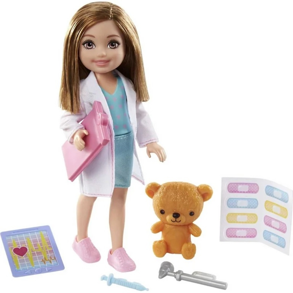 Barbie Chelsea Can Be Career Doll w/ Career-Themed Outfit & Accessories Doctor